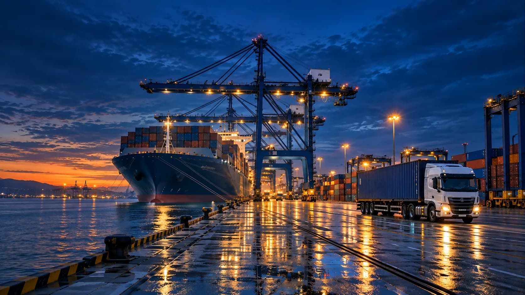 International port and export logistics
